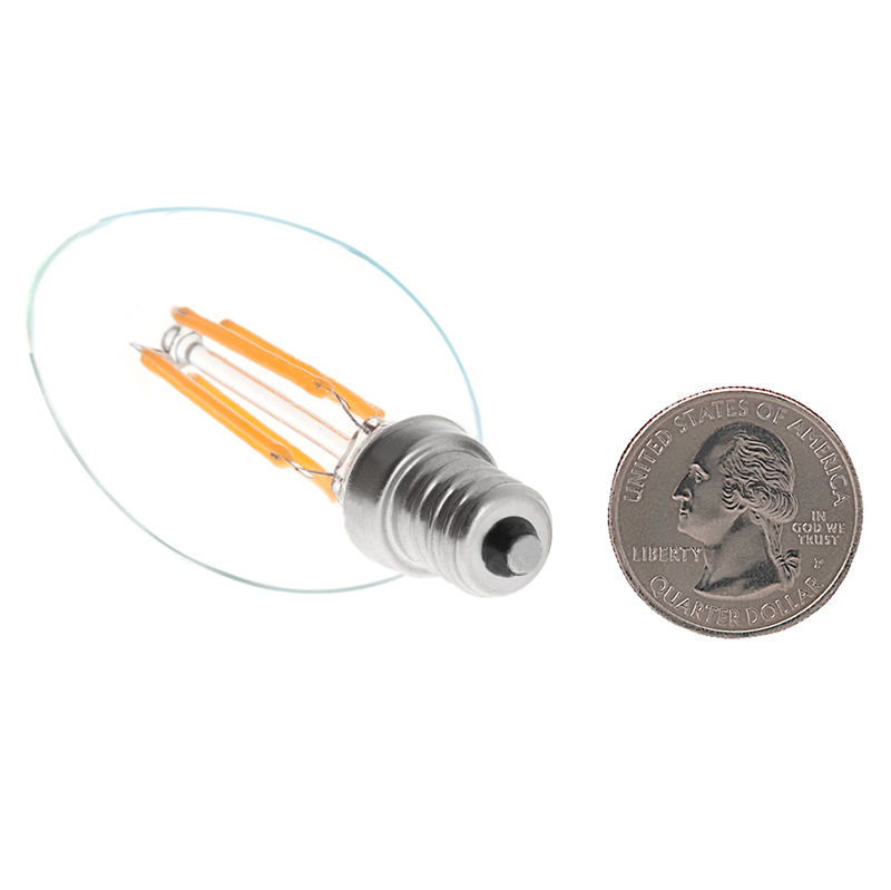 B10 E12 4W LED Vintage Antique Filament Light Bulb, 40W Equivalent, 4-Pack, AC100-130V or 220-240V B10 E12 4W LED Vintage Antique Filament Light Bulb, 40W Equivalent, 4-Pack, AC100-130V or 220-240V